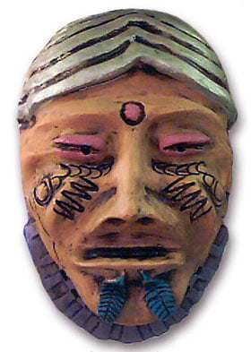 Máscara decorativa - O Pajé